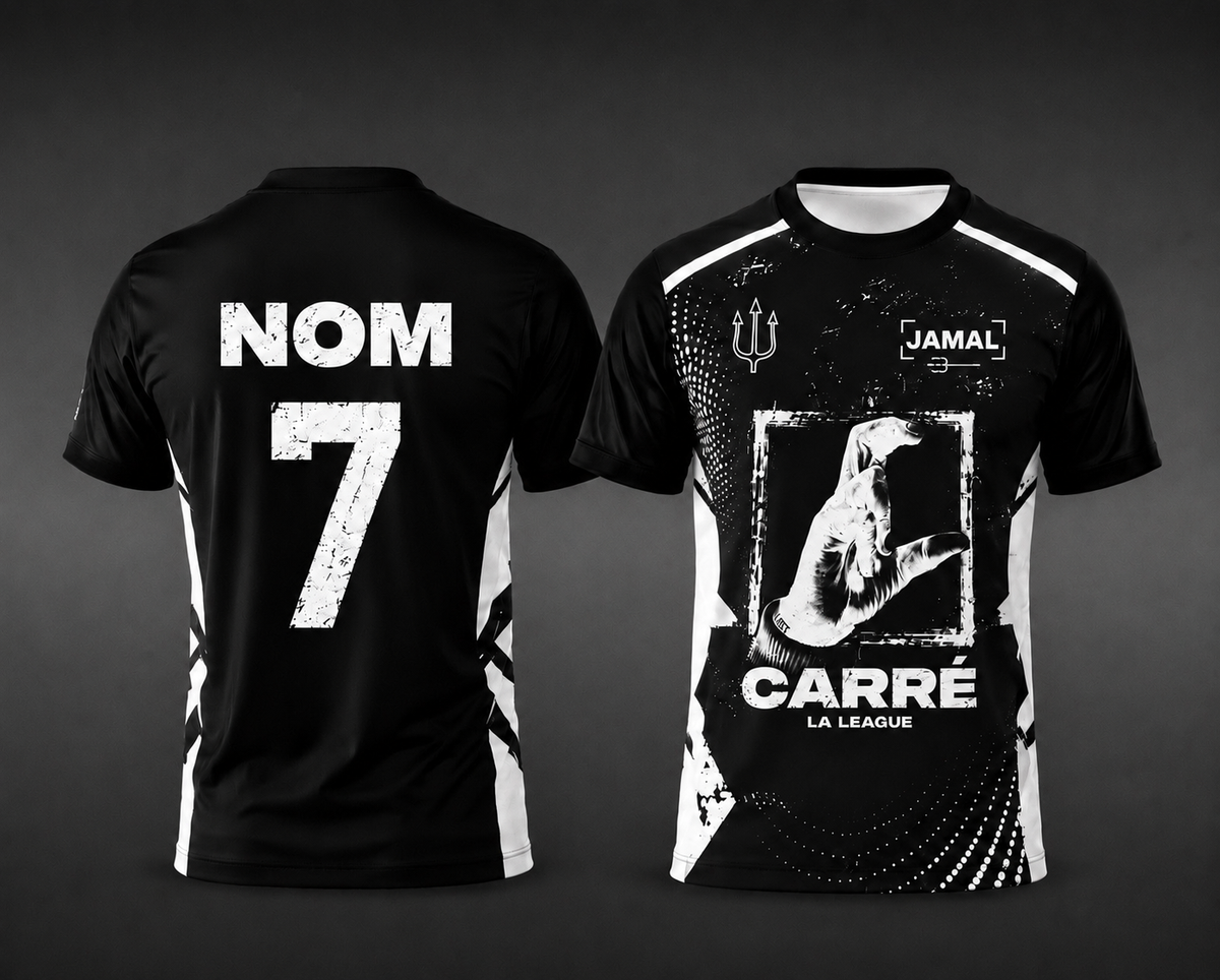 Tee shirt concept CARRÉ LA LEAGUE Noir