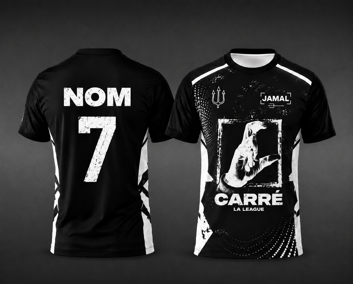 Tee shirt concept CARRÉ LA LEAGUE Noir