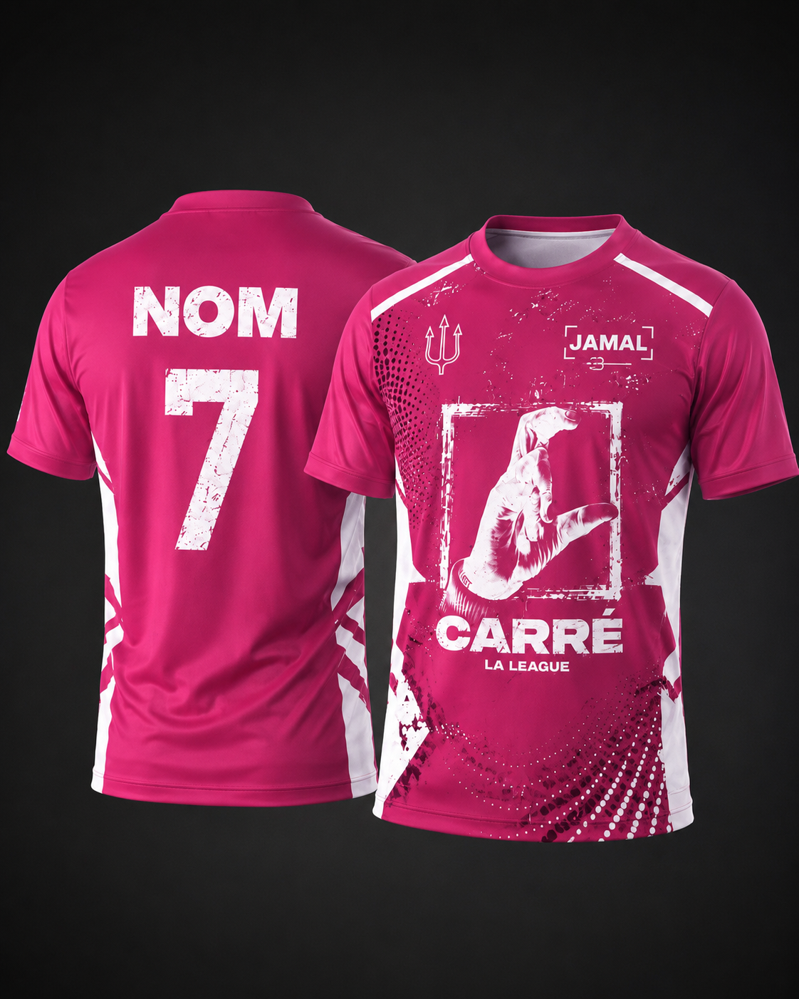 Tee shirt concept CARRÉ LA LEAGUE Rose