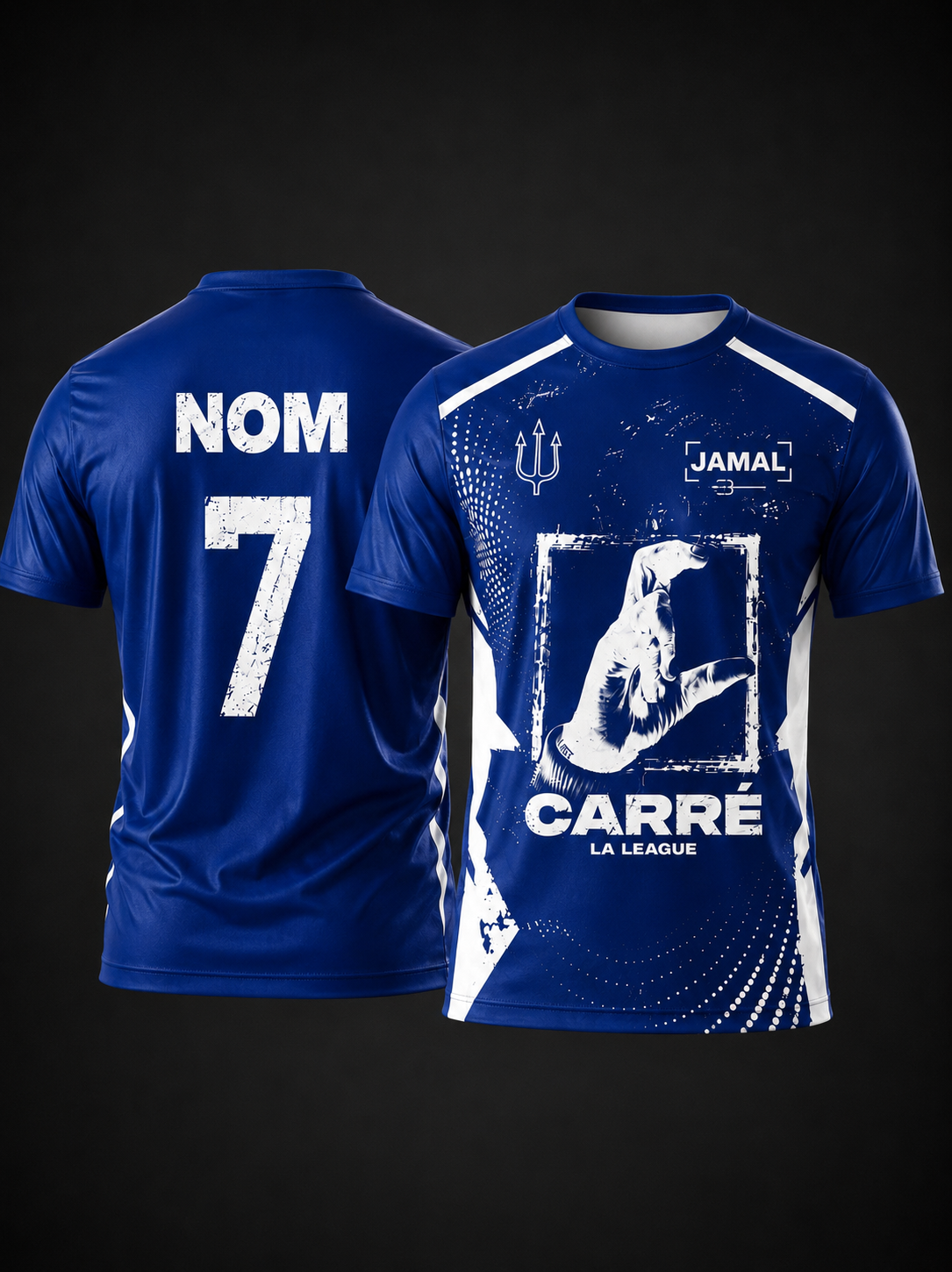Tee shirt concept CARRÉ LA LEAGUE Bleu